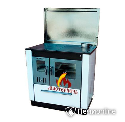 Отопительно-варочная печь МастерПечь ПВ-07 экстра с духовым шкафом 7.2 кВт (белый) в Соликамске
